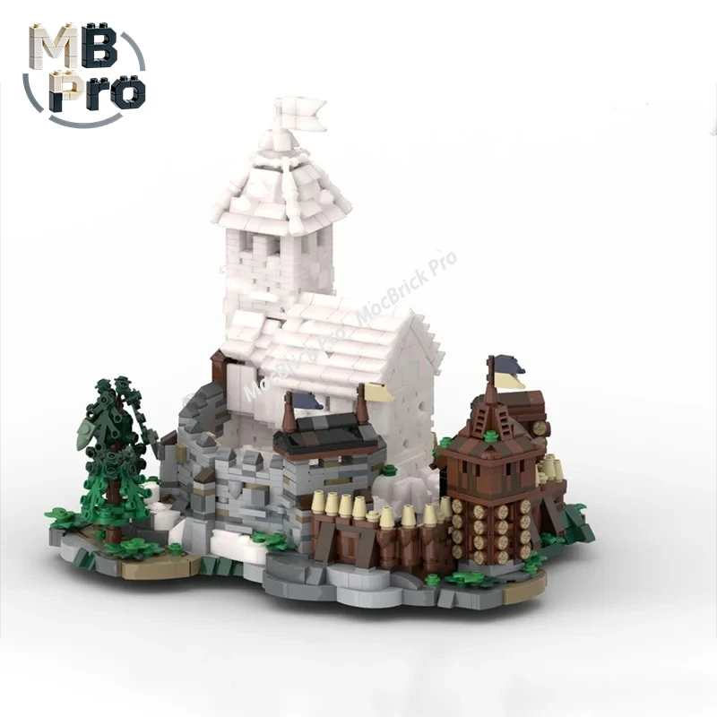 Фото Конструктор MOC: Исторический мини-замок, резиденция герцога Мартина, крепость Блаустайн, благородная резиденция, сборные кирпичи, декор, подарок №1