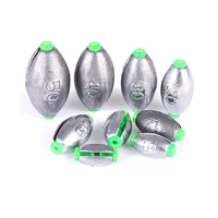 olive shaped lead sinker with plastic tube quick change 2g 50g open lead weights with scale ocean fishing tools accessories