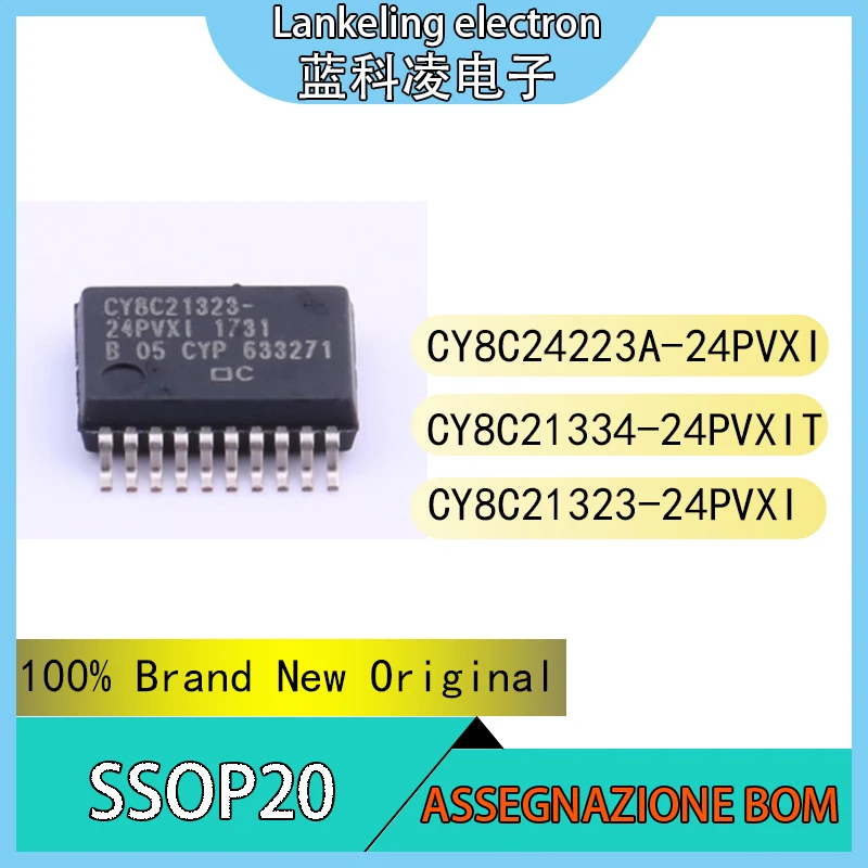 CY8C24223A-24PVXI CY8C21334-24PVXIT CY8C21323-24PVXI 100% Brand New Original Integrated circuit MCU SSOP20