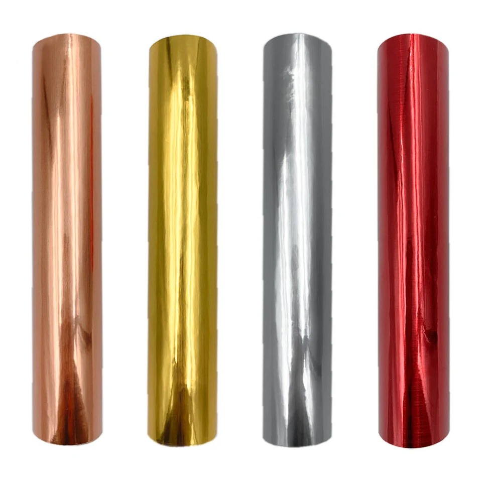 

Chrome Brushed Gold/Silver/Rose Gloss Permanent Adhesive Craft Vinyl Roll for Cricut,Silhouette & Cameo AA01011-2