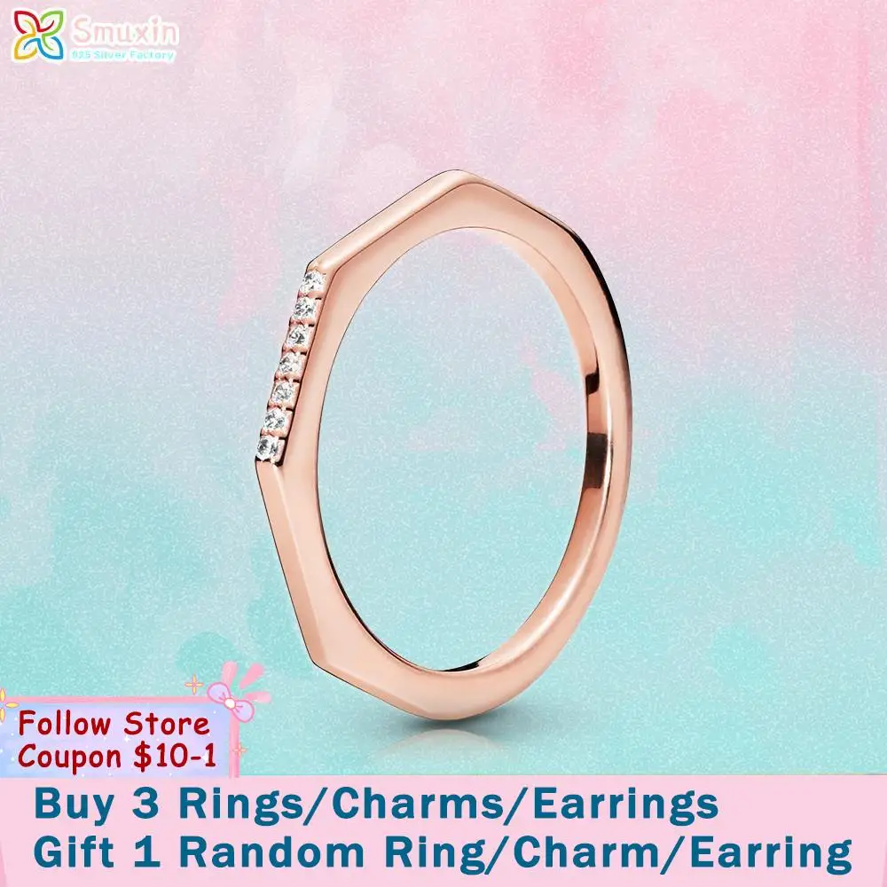 

Smuxin 925 Sterling Silver Rings Rose Multifaceted Rings 925 Silver Women Rings Ngagement Ring Women Jewelry Making Girl Rings