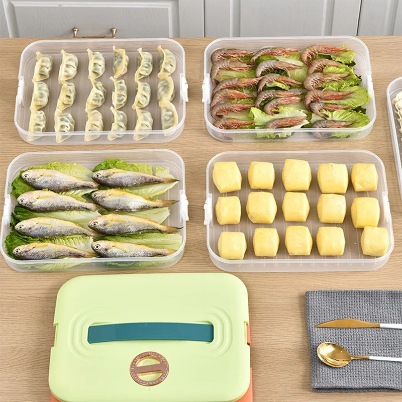 Коробка для хранения пельменей контейнер в холодильнике многоуровневый