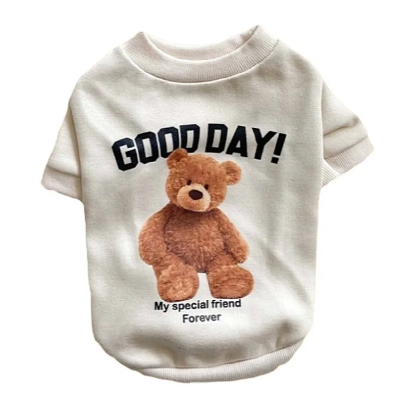 

Autumn Winter Puppy Hoodie Clothing Cartoon Bear T Shirt Vest Cat Sweater with Pocket Big Dog Sport Shirt Pet Vest Pet Clothes