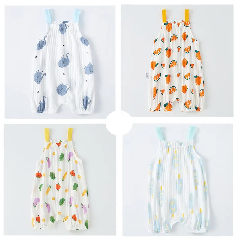 Летний детский Мягкий комбинезон из искусственного хлопка наряды милая Одежда