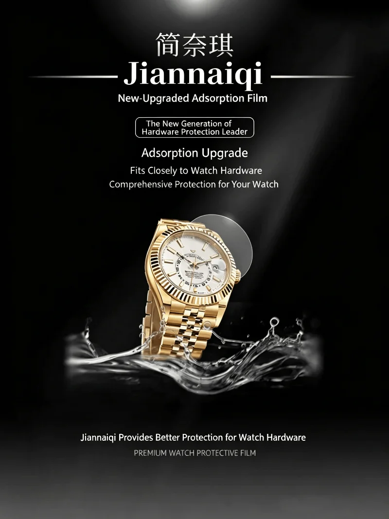Фото В наличии: Защитная пленка Jiannaiqi для часов ROLEX GMT-Master II 126711, полный комплект, анти-отпечатки пальцев, анти-царапины, водонепроницаемая, прозрачная. №3