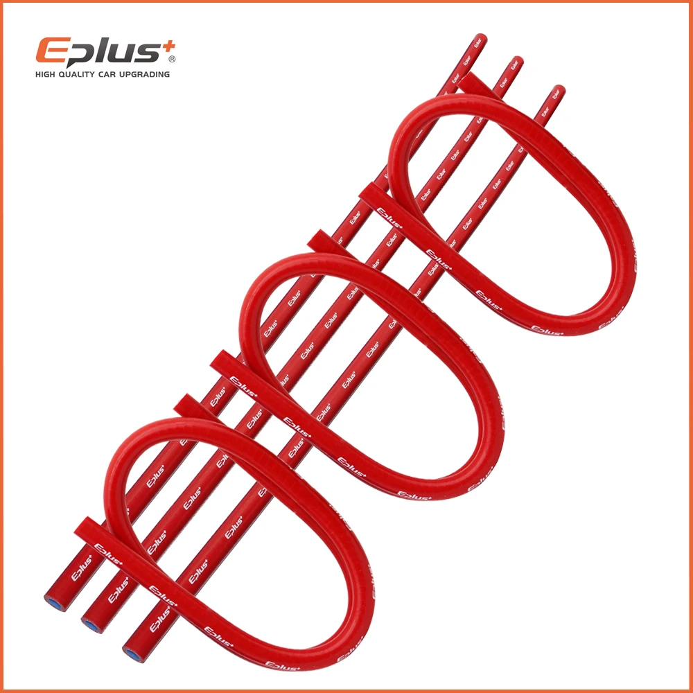 EPLUS Universal Silicone hose braided tube plumbing hoses High quality Radiator intercooler Connecting pipe 1 meter Red