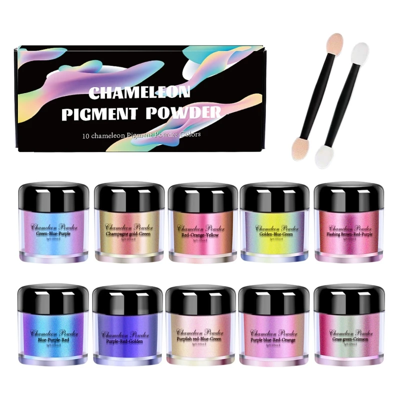 

Chameleon Mica Powder for Epoxy Resin 12 Shimmery Chameleon Pigment Powder Natural Color Shift Mica Powder for Nail Art