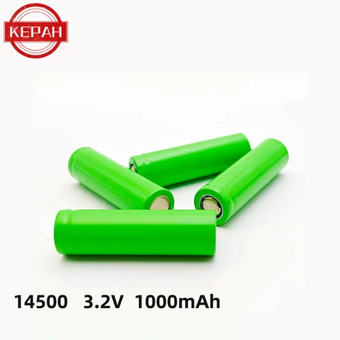 Литиевая батарея 14500, большая емкость, перезаряжаемая батарея высокой мощности 3,2 В, многофункциональная и прочная 1000 мАч