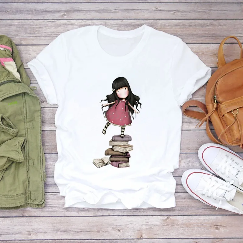 

Fashion Large Size Women's T-shirt Anime Printing T Shirt Women Clothes Harajuku Tops Shirts Femme Roupas Cute Clothing Poleras