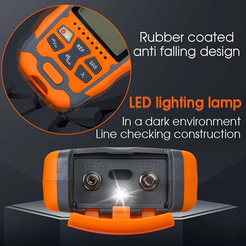 Mini Optical Power Meter -50~+26dBm&Visual Fault Locator(1/10/15/30/50mw) FTTH Fiber Optic Cable Tester Multifunction All-in-one