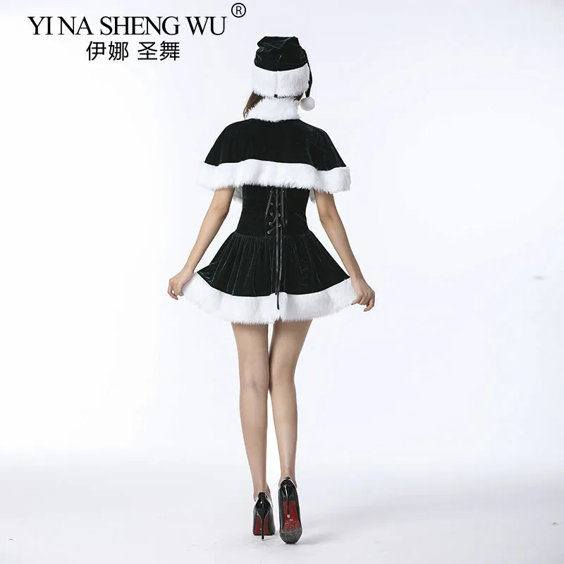 Сексуальное рождественское платье костюм Санта-Клауса рождественская вечеринка