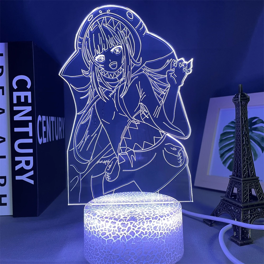 

Genshin Impact Child Night Light Led Color Changing Usb Battery Powered Usb Lamp Gawr Gura Game Room Decor Unique Gift for Gamer