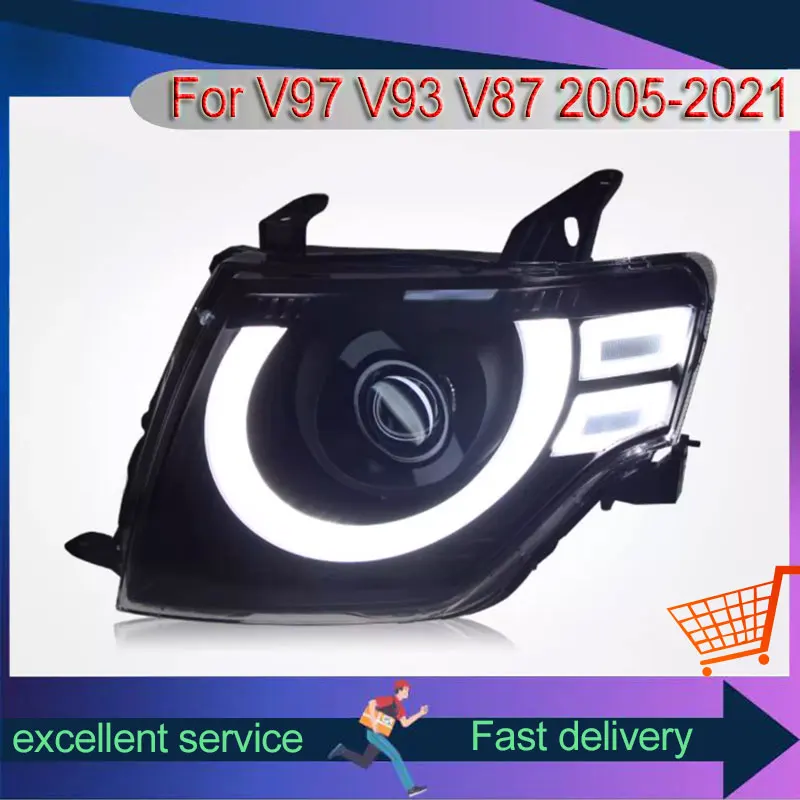 Аксессуары для автомобилей Mitsubishi Pajero V93 V87 V97 Передний фонарь DRL 2005-2021 фара