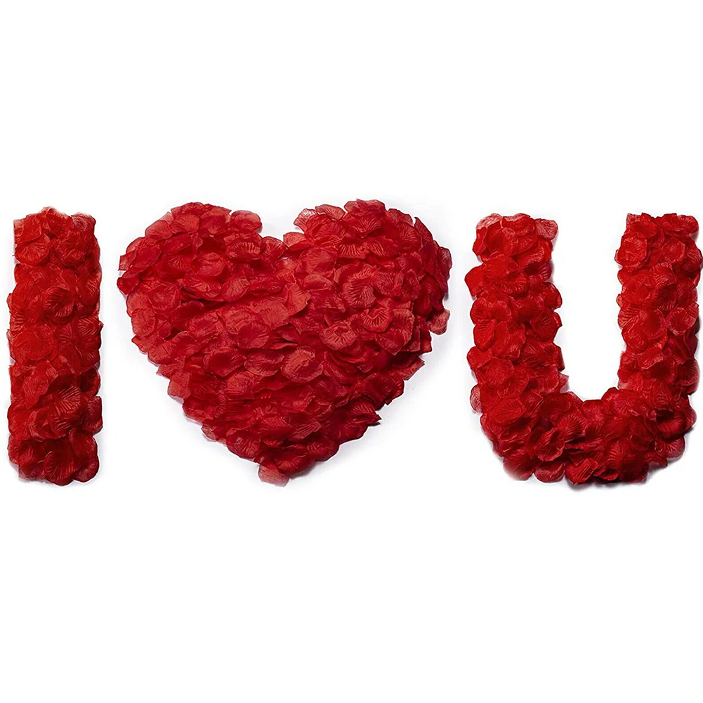 

1000PCS Love Romantic Warm Silk Rose Fake Rose Petals Flower Toss Silk Wedding Petal For Party Event Wedding Decor Rose Supplies