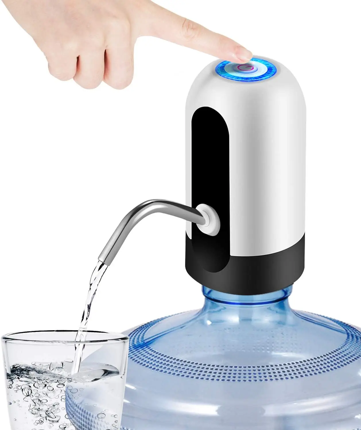 

Water Jug Pump, Electric Water Bottle Pump, USB Charging Automatic Drinking Water Pump for Universal 3-5 Gallon Bottle
