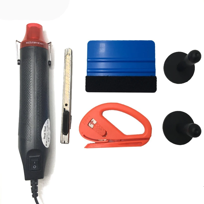 Car Sticker Auto Tools 220V 300W Viny Film Heat Gun Electric Tool Kit Window Tint Wrapping Foil Magnetic Squeegee Cutter Knife Car Sticker Auto Tools 220V 300W Viny Film Heat Gun Electric Tool Kit Window Tint Wrapping Foil Magnetic Squeegee Cutter Knife