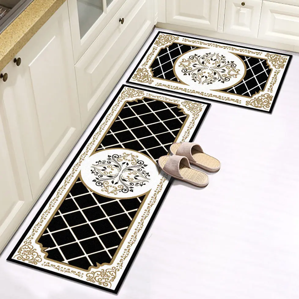 

Kitchen Floor Mats Balcony Hallway Carpet Non-Slip Bathroom Absorbent Washable Mat Home Doormats Living Room Decor Area Rugs