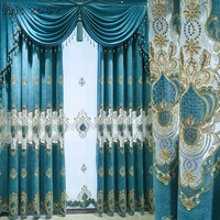 2022 european style chenille curtain thickened shading finished custom curtains for living room bedroom dining luxury window