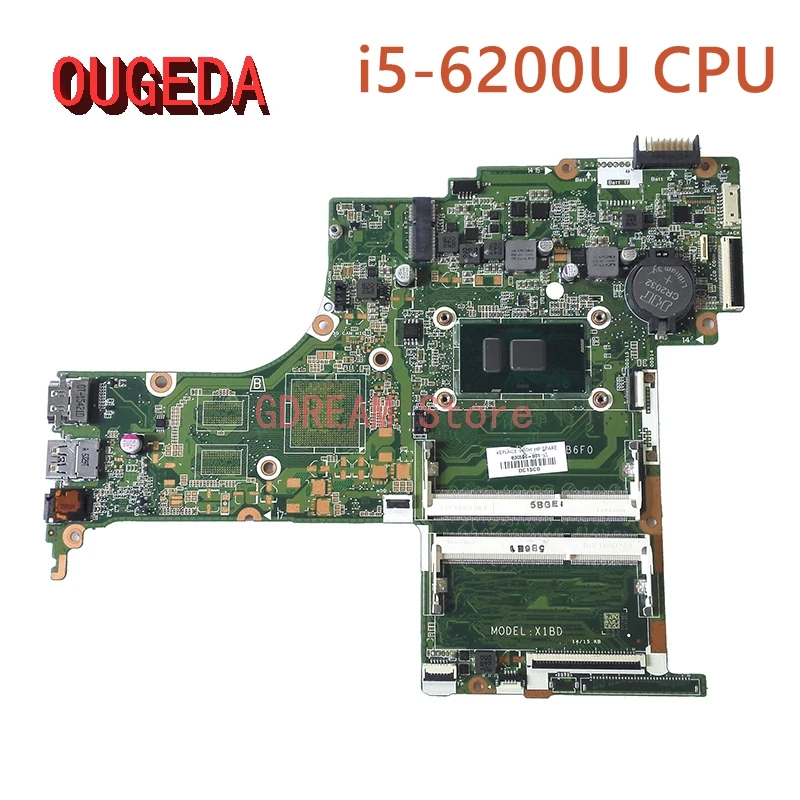 

Материнская плата OUGEDA DAX1BDMB6F0 836097-601 836097-001 для ноутбука HP Pavilion 15-AB 15T-AB i5-6200U CPU, полностью протестированная