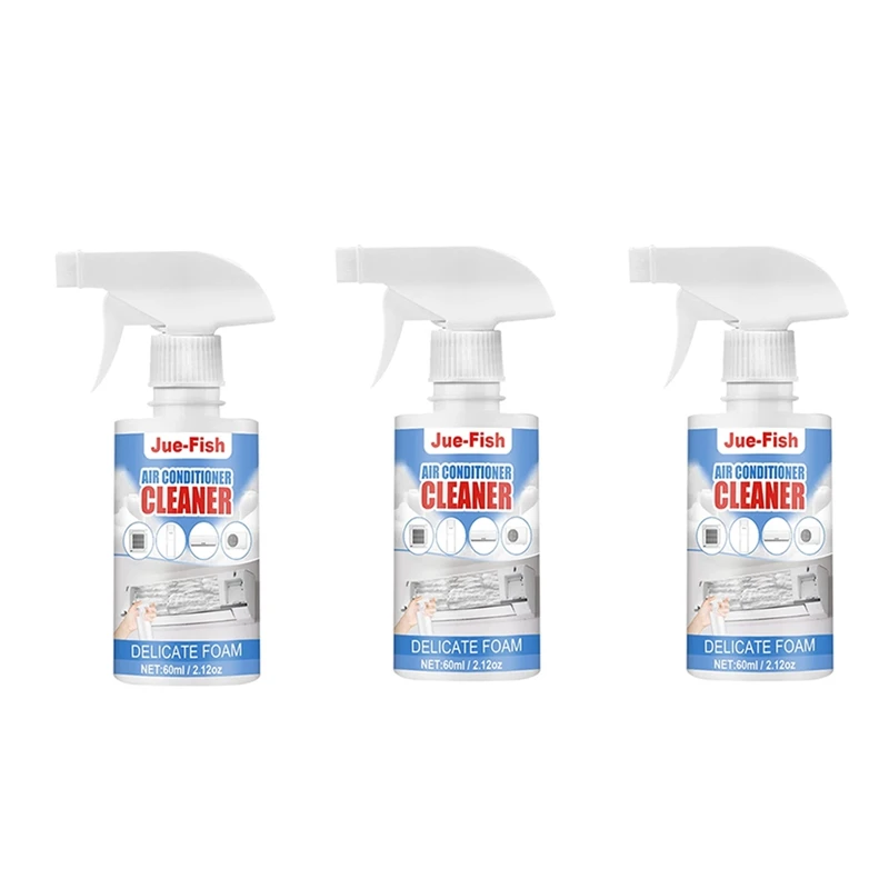 

3Pcs 60Ml Air Foaming Cleaner Cleaning Spray Deodorizer Conditioner Cleaner Foam Spray Cleaning Deodorizer