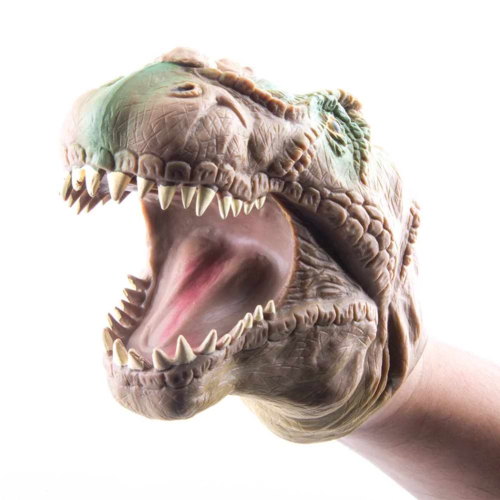 

1PC Dinosaur Hand Puppet Model Toy Tyrannosaurus Head Hand Puppet Funny Cosplay Dinosaur Hand Puppet Toy Realistic Hand Puppet