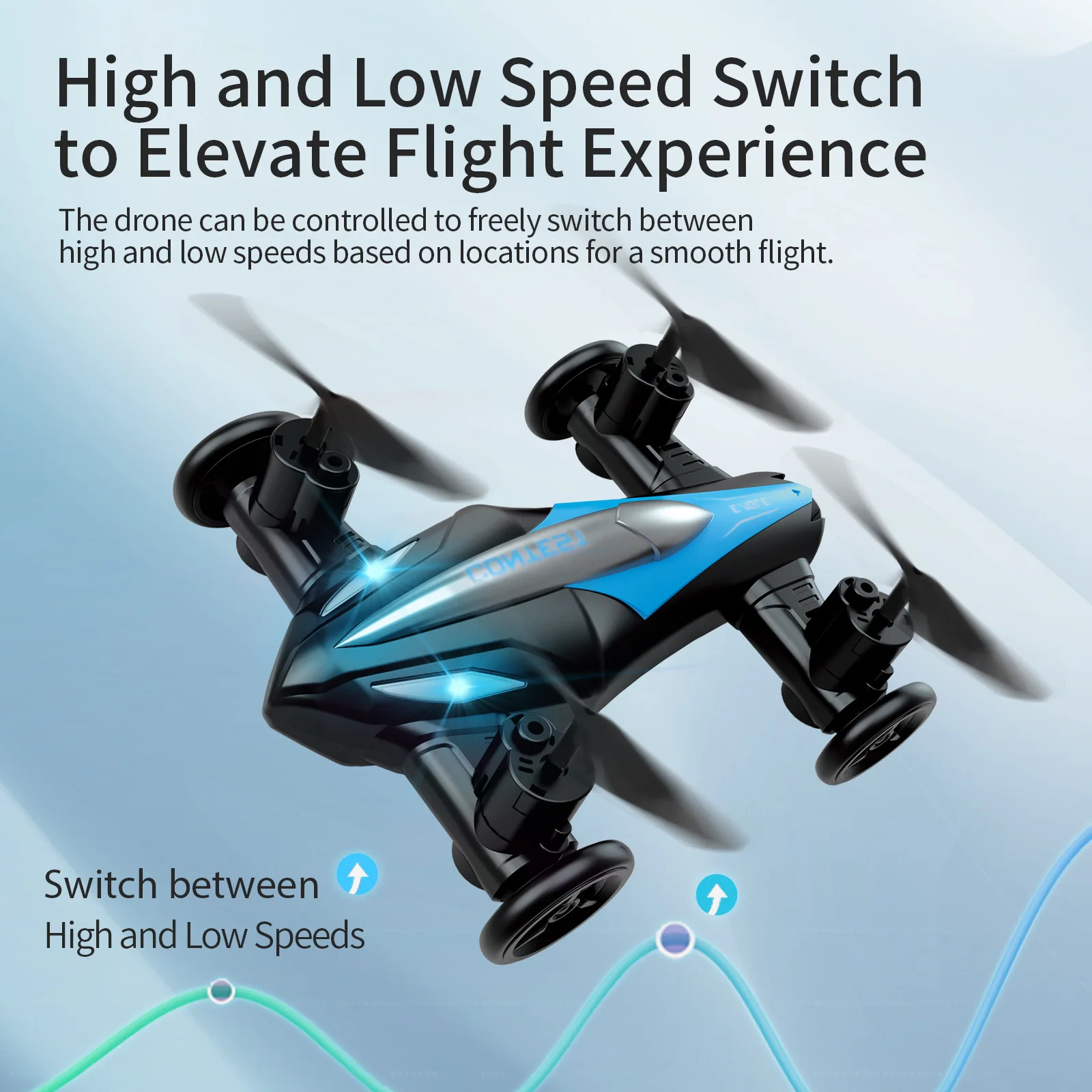 

2022 изысканный самолет с дистанционным управлением Land and Air, детская игрушка двойного назначения для трюков, подарок на день рождения, Дроны для помещений и улицы