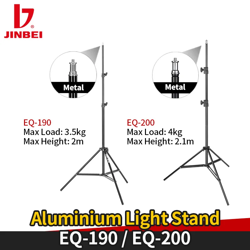 

Jinbei EQ190/EQ200 Photographic Lighting Stand Fill Light Stand Adjustable Studio Flash Ceiling Light LED Light Stand