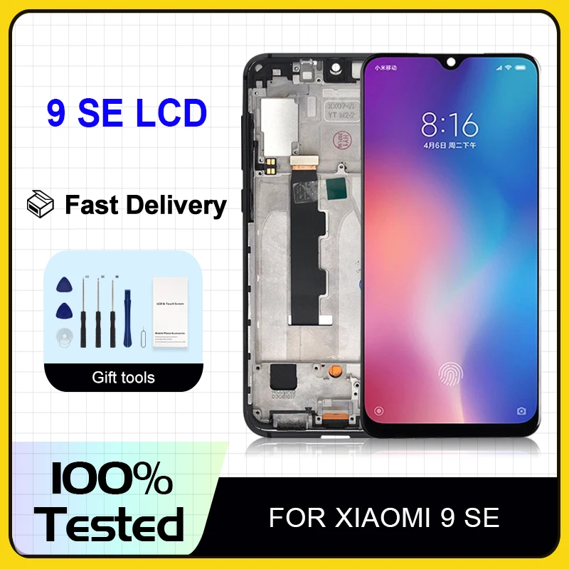 ЖК-дисплей 5,97 дюйма для Xiaomi 9 SE, сенсорная панель, стеклянный дигитайзер Mi 9 SE, дисплей M1903F2G в сборе с инструментами, бесплатная доставка, 1 шт.
