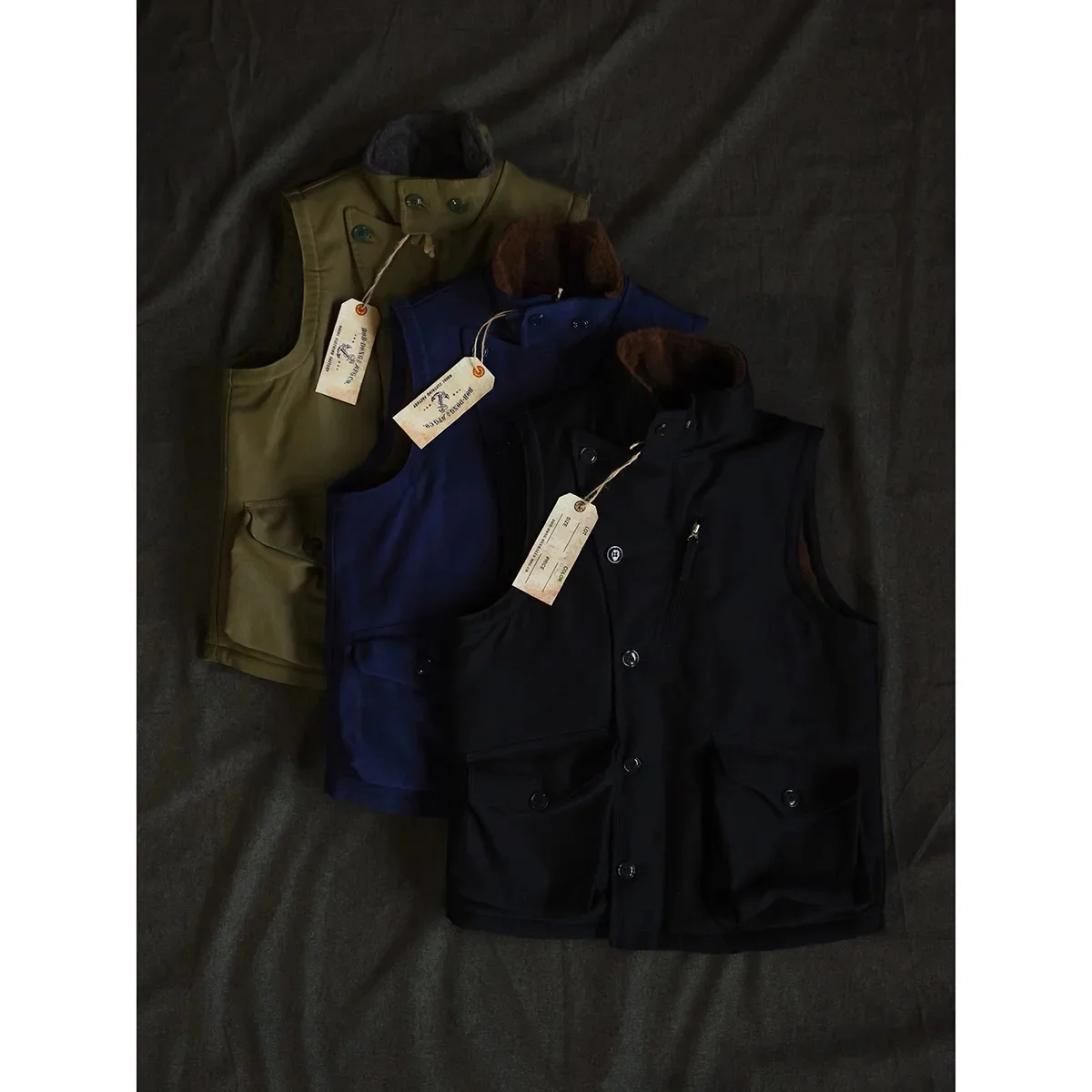 Зимний жилет-авиатор BOB DONG мужской жилет с воротником-стойкой в байкерском стиле