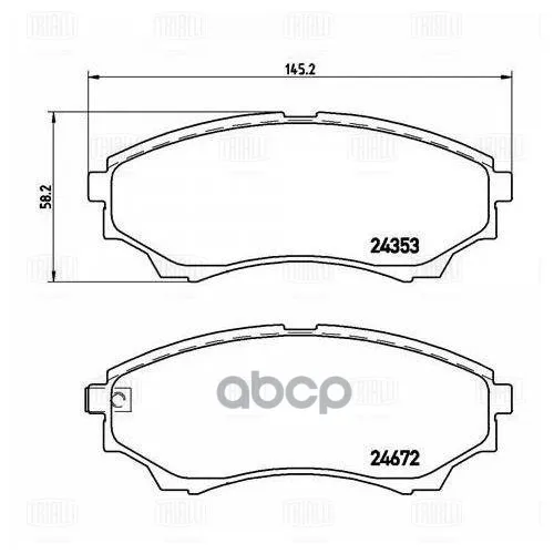 Колодки Торм. Для А/М Mazda Bt-50 (06-)/Ford Ranger (98-) Диск. Перед. Trialli арт. PF4212 - купить по