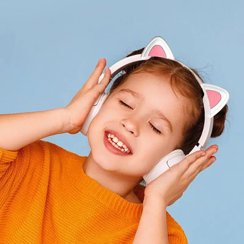 2pcs Silicone Decorations Headphone Cat Ear Cute Pendant Headset Accessories Cat Ears Headband Headphones Fluffy Earcap For Kids images - 6