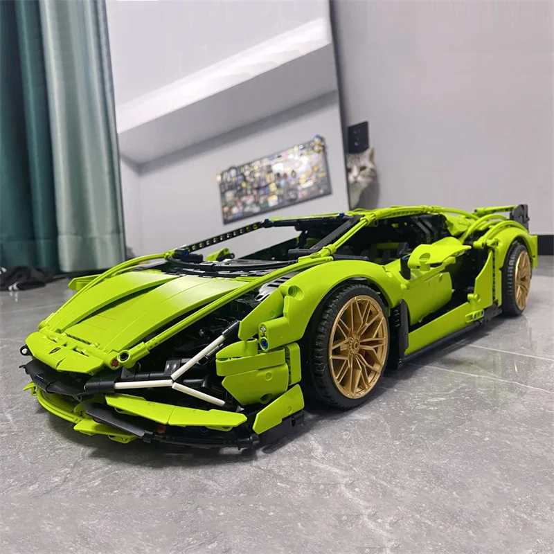 

3696PCS Lamborghinied Building Blocks Technical Car Model Compatible 42115 SIAN Roadster Bricks FKP37 Kit Boys DIY Toys Gifts