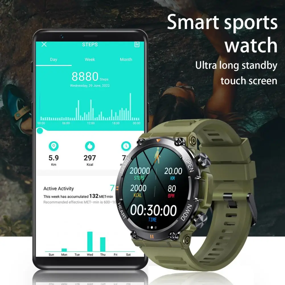 

Electronic Watch 1 Set Exquisite 1.39 Inch Touch Screen Rechargeable Multi-sport Mode Smart Wristwatch for Fitness