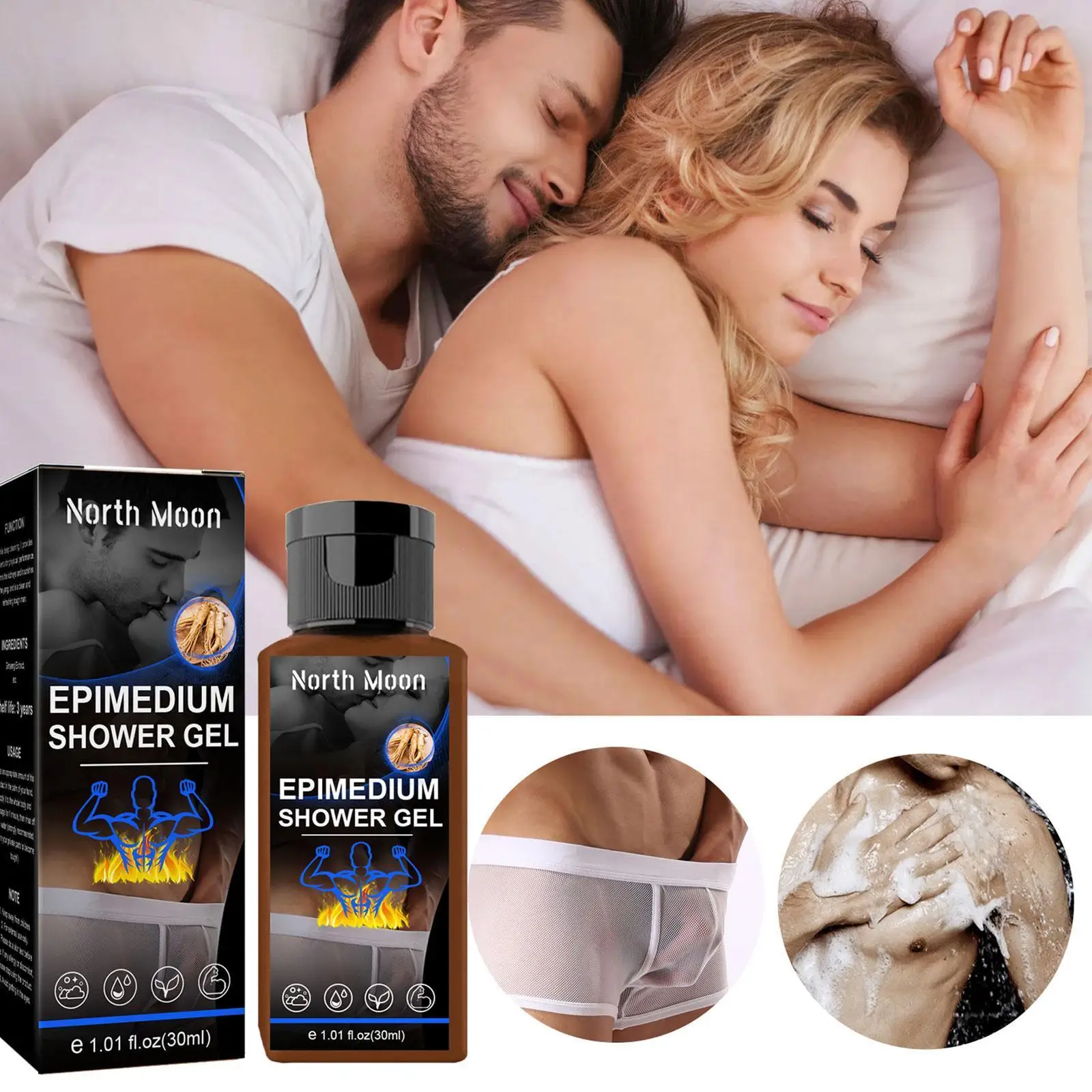 

30ml Man Epimedium Ginseng Essence Shower Gel Body Moisturizing Care Body Exfoliating Cleaning Shower Deep Skin Wash Bathin U0b8