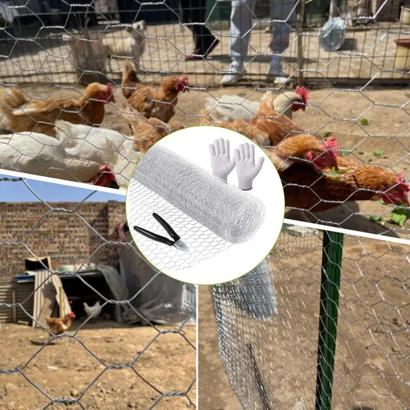 

Wire Mesh Fence DIY Craft Home Decoration Lightweight Galvanized Hexagonal Wire Mesh Hexagonal Wire Steel Plant Care Fence