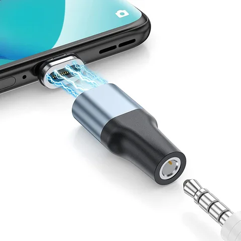 USB Type C на гнездо 3,5 мм для наушников, Магнитный адаптер USB C на 3,5 Aux, аудиокабель, соединитель для Samsung Galaxy S23 Xiaomi