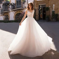 herburnl popular wedding dress v neck beaded elegant sleeveless appliqu%c3%a9 summer gorgeous new prom bridal princess dress vestido
