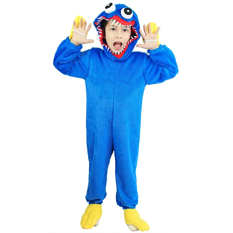 

Huggy Wuggy Costume Game Character Plush Jumpsuit Horror Scary Soft Gift For Kids Carnival Party Clothes Poppy Playtime Cosplay