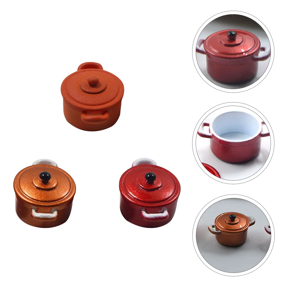 

Pots Kitchen Soup Miniature Cookware Pot Pans Utensils Kitchenwares Tools Cooking Miniatures