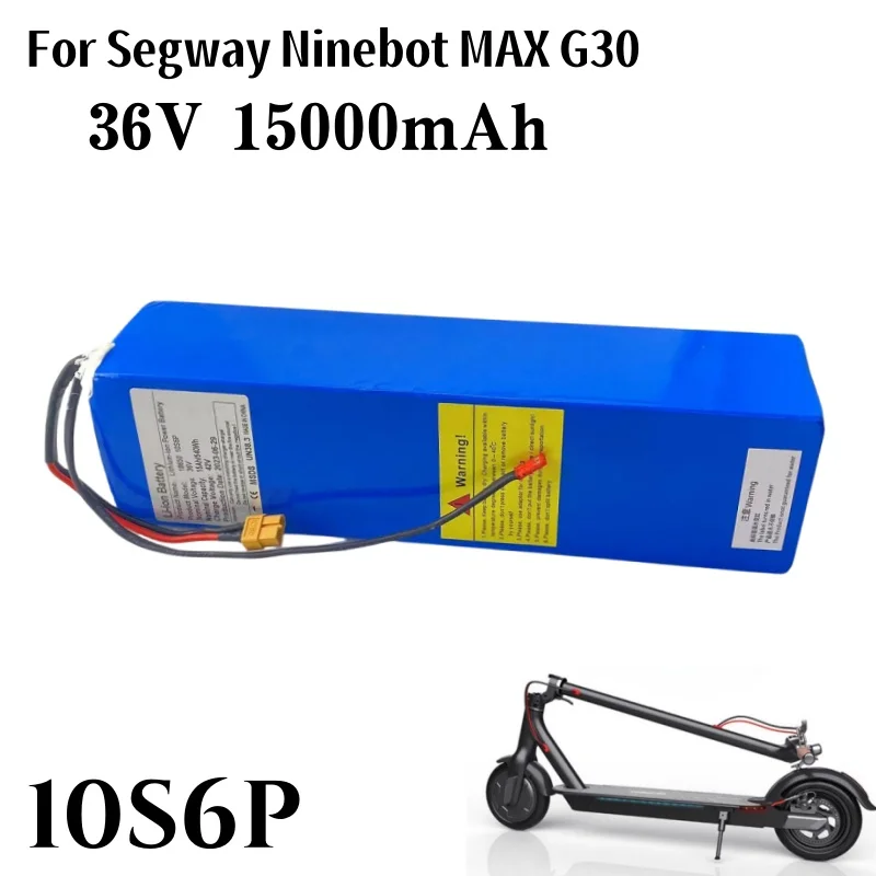 10S6P 36V 15000mAh 540Wh 18650 литий-ионный аккумулятор для Segway Ninebot MAX G30 электрический скутер