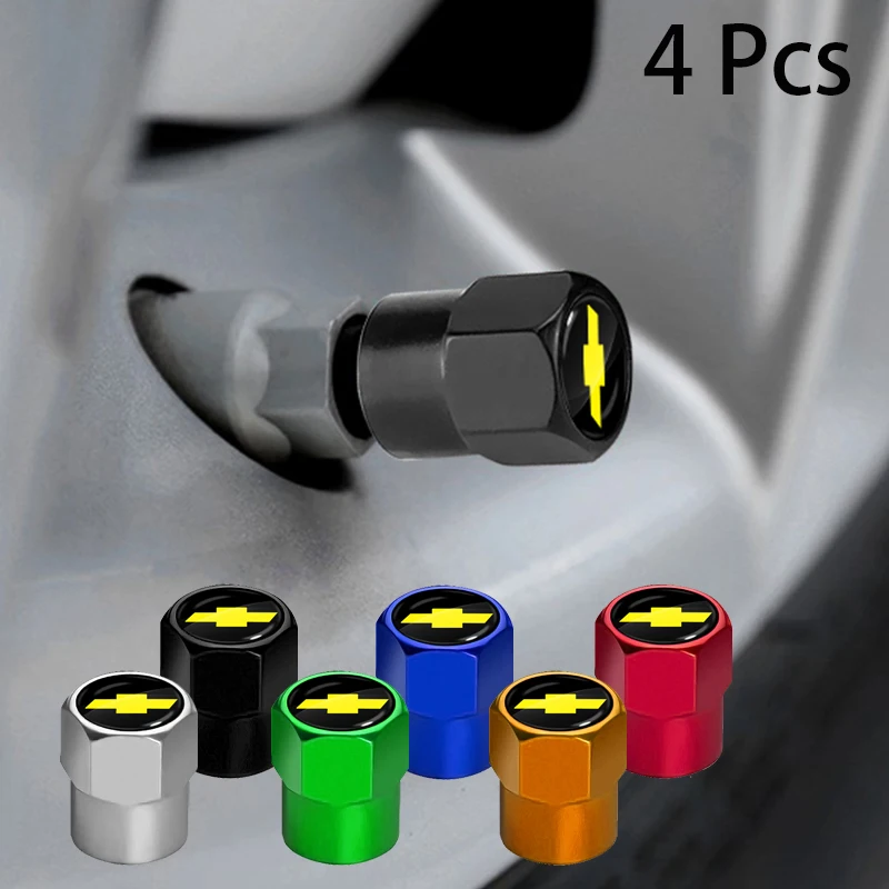 

4pcs New Metal Wheel Tire Valve Caps Car Hex Valve Stem Caps for Chevrolet Cruze Captiva Colorado Spark Malibu Car Accessories