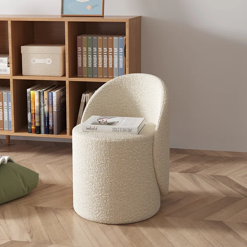 

Modern Light Luxury Lamb Velvet Rotate Single Sofa Makeup Backrest Chair Designer Simple Living Room Furniture Creative Bedroom