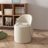 modern light luxury lamb velvet rotate single sofa makeup backrest chair designer simple living room furniture creative bedroom