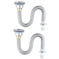 2x kitchen stainless steel sink stopper single sank sink drain pipe bathroom sewer accessories kitchen basket