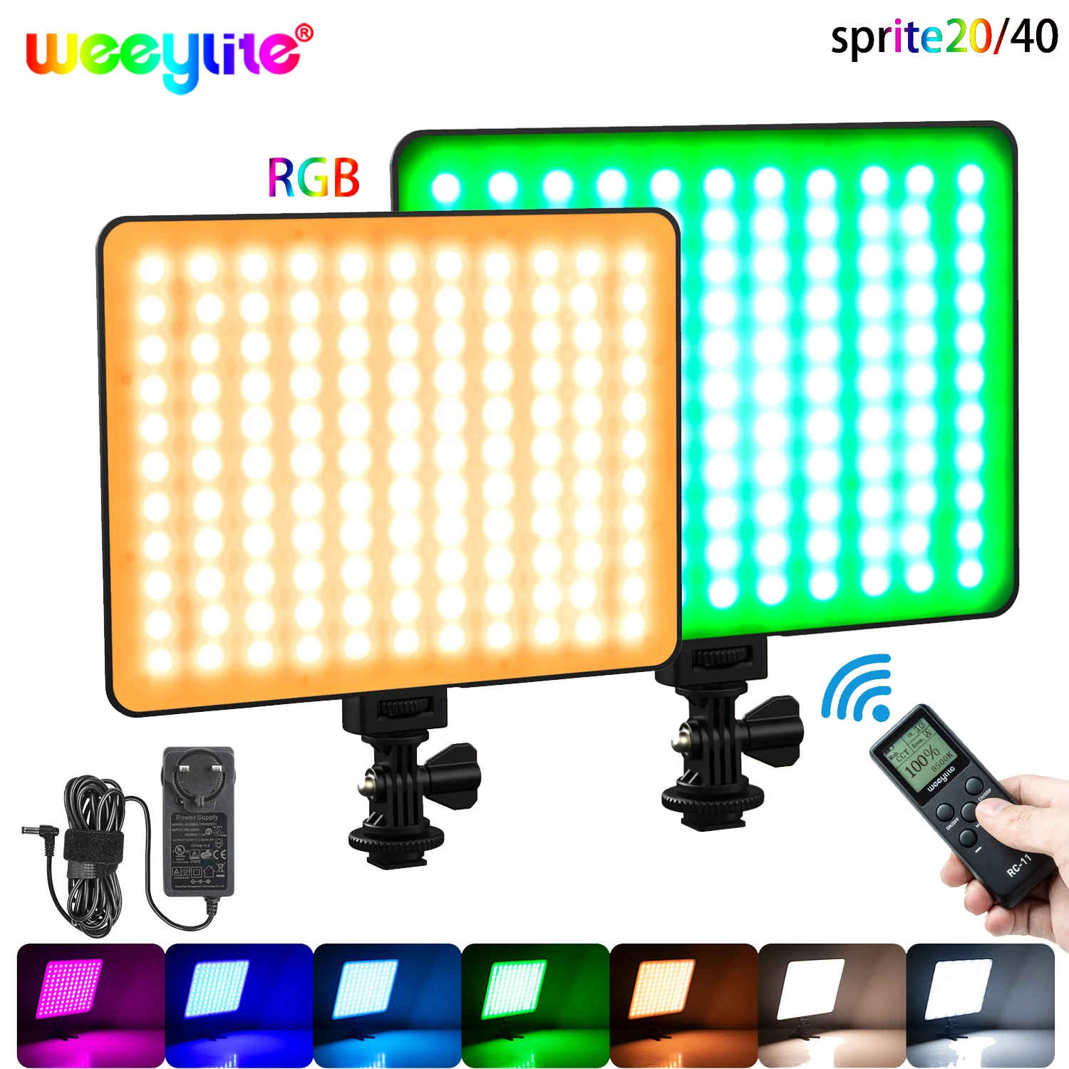 

VILTROX weeylite sprite40 ультра Светодиодная панель освещения RGB Светодиодное освещение для видеосъемки свет фотографии с управлением через приложен...
