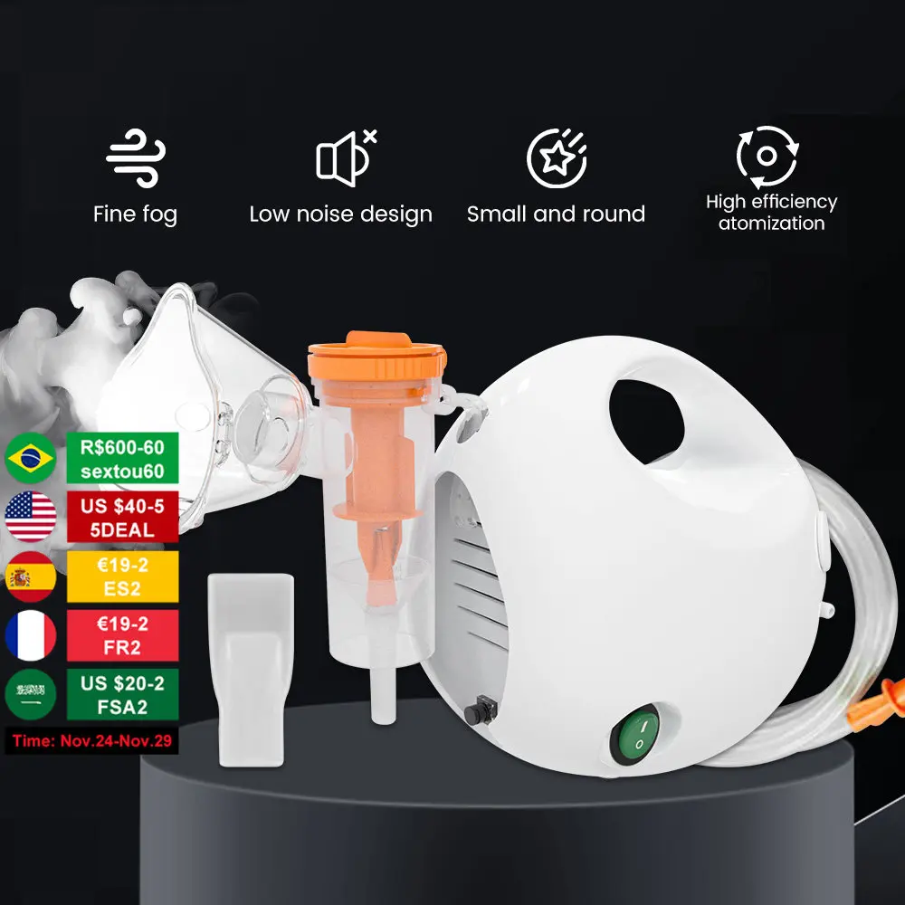 

Небулайзер на вдохе, бесшумный Ингалятор, ингалятор для детей и взрослых, для детей, портативное медицинское оборудование, ингалятор для ас...