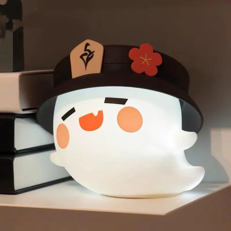 

Силиконовый ночник Genshin Impact Ghost с аниме-фигуркой, светодиодсветодиодный настольная лампа Ху Тао, косплей, игра, украшение для дома, реквизит, ...