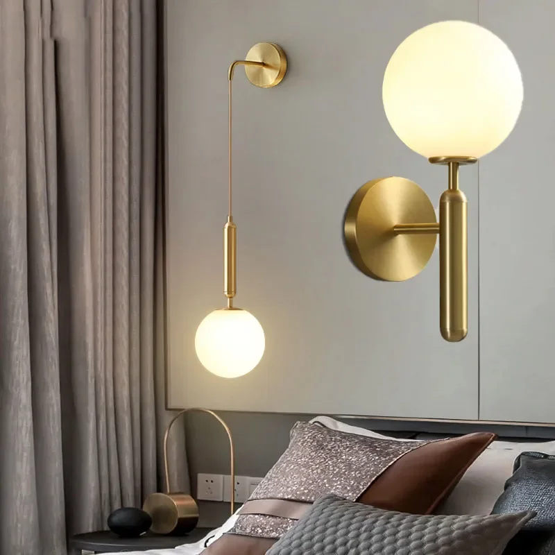 

Настенный светодиодный светильник в скандинавском стиле, простой постмодернизированный декоративный прикроватный светильник для лестницы, спальни