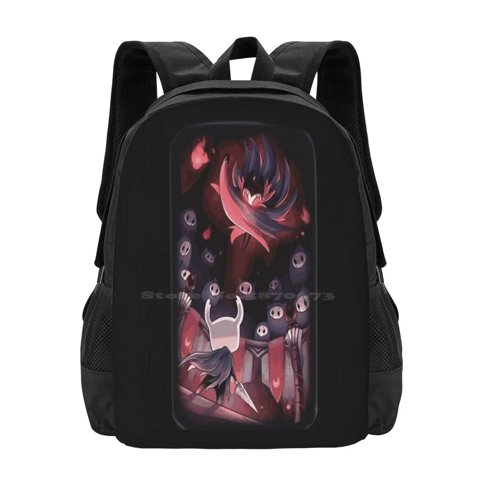 

The Knight Fight Graphic Art Hollow Knight Adventure Game 3D Print Design Backpack Student Bag Hollow Knight Single Player