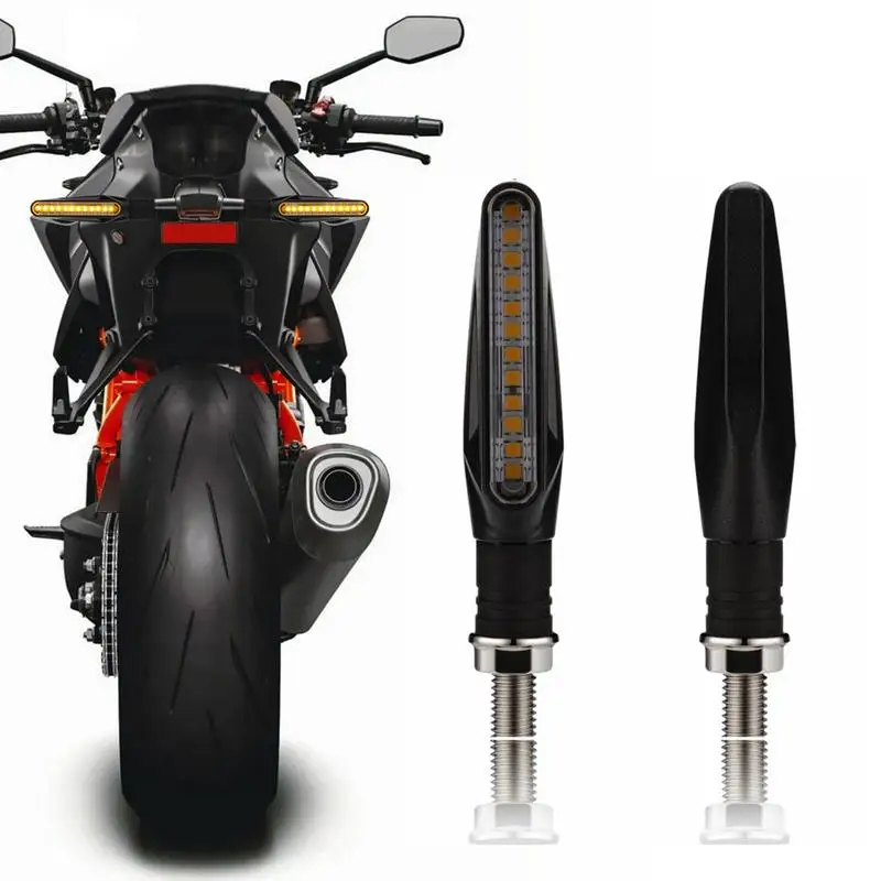 

Universal Motorcycle Turn Signal Light 12V LED Flowing Water Blinker Bendable Motorcycle Flashing Lights Signal Lamp Foldable